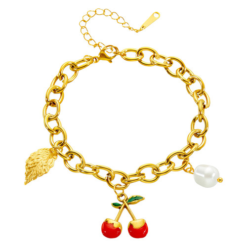 Aveline Cherry Bracelet – Gold