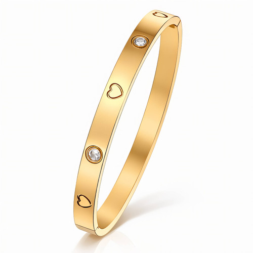Marcella Heart Bracelet – Gold