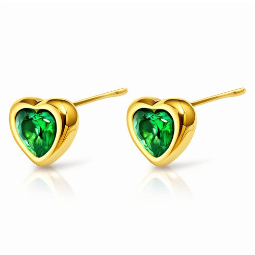 Aria Heart Earrings – Gold
