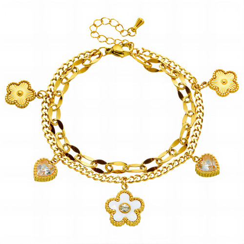 Vivienne Flower Meadow Bracelet – Gold