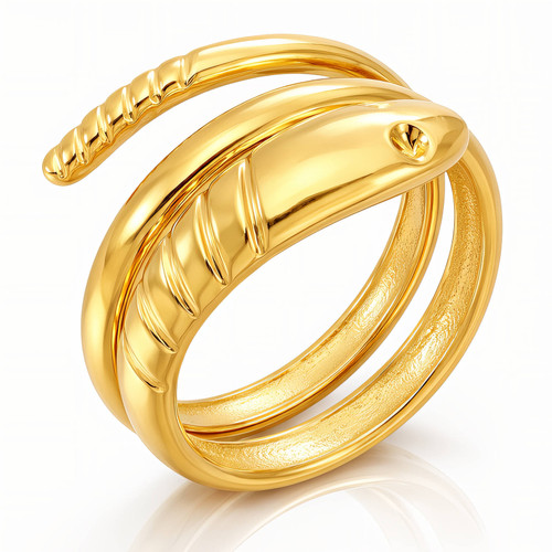 Seraphina Snake Ring – Gold