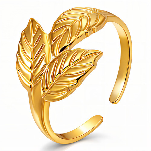 Marina Leaf Ring – Gold
