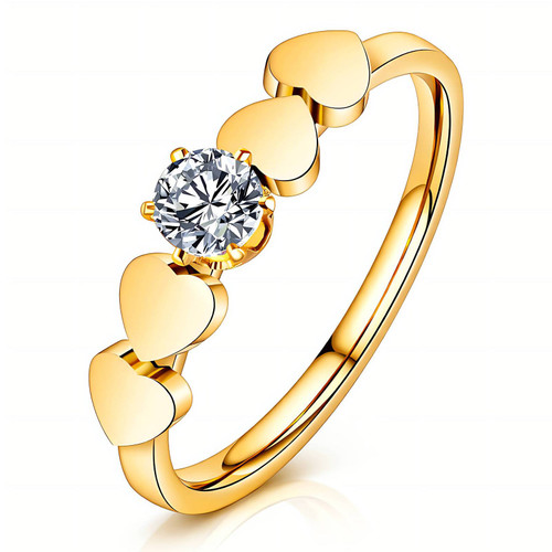 Esme Heart Ring – Gold