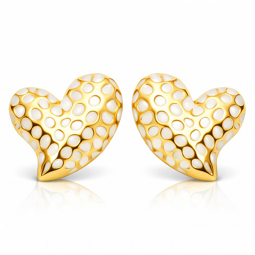 Coralie Heart Earrings – Enamel