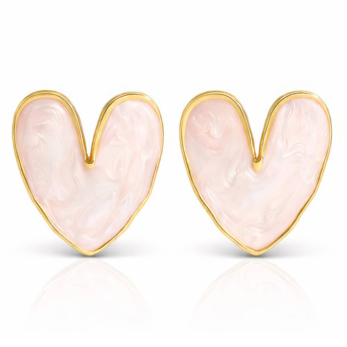 Yara Heart Earrings – Enamel