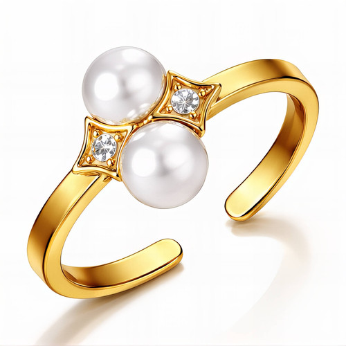 Laine Crystal Ring – Pearl
