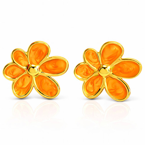 Eleni Flower Earrings – Enamel