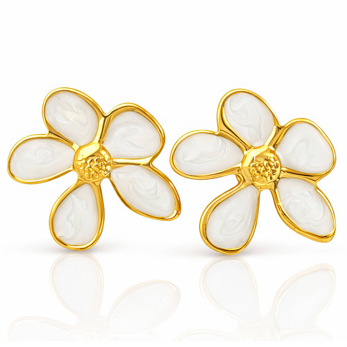 Odette Flower Earrings – Enamel