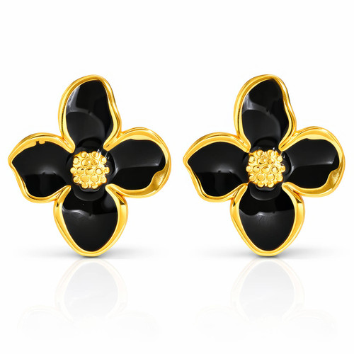 Cora Flower Earrings – Enamel