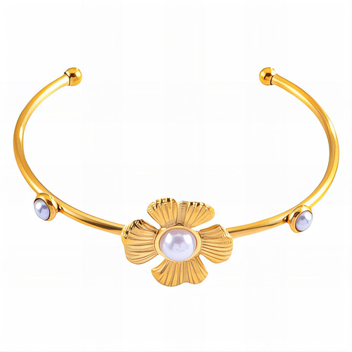 Adeline Flower Bracelet – Pearl