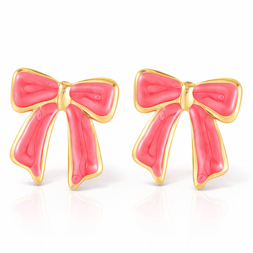 Zelie Bow Earrings – Enamel