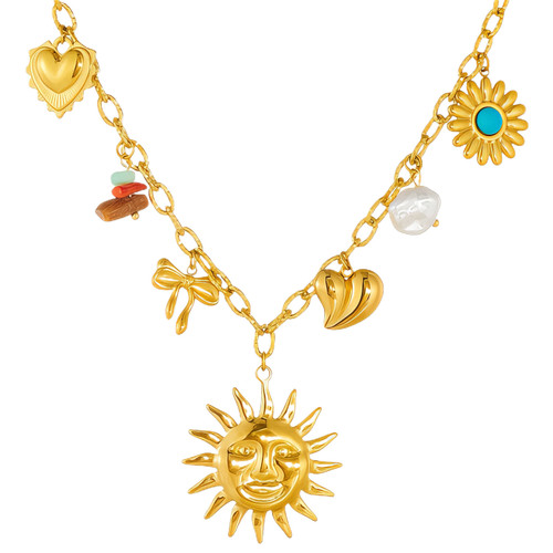 Nadia Sun Necklace – Pearl