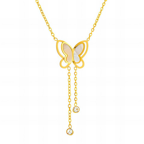 Ayla Butterfly Necklace – Gold