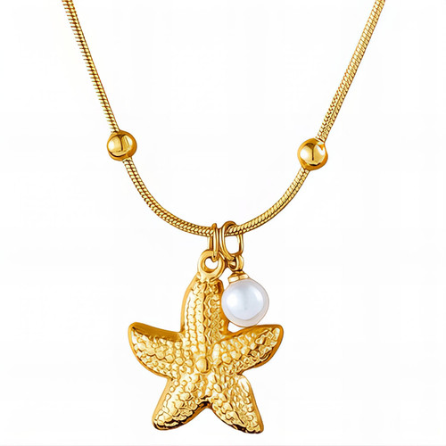 Luna Starfish Necklace – Pearl