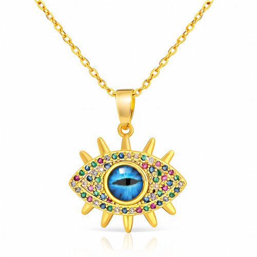 Mila Evil Eye Necklace – Gold