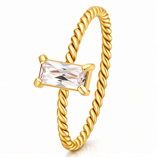 Nell Crystal Ring – Gold
