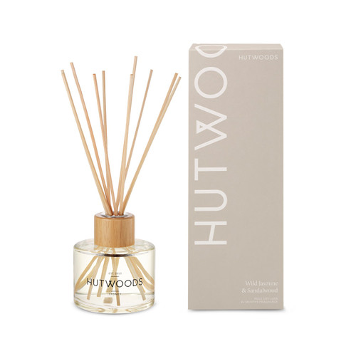 Hutwoods Wild Jasmine & Sandalwood Reed Diffuser 200mL - The Gift Company