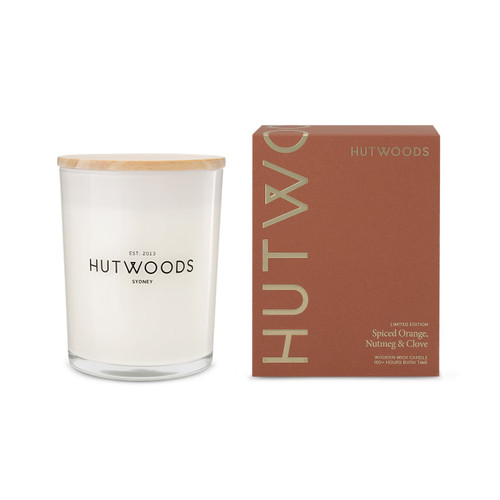 Hutwoods Spiced Orange, Nutmeg & Clove Candle Large 100+ Hours Burn Time - The Gift Company