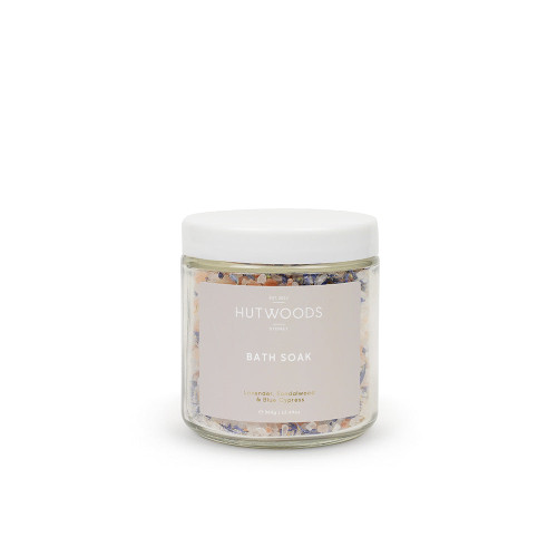 Hutwoods Lavender, Sandalwood & Blue Cypress Bath Soak 360g - The Gift Company