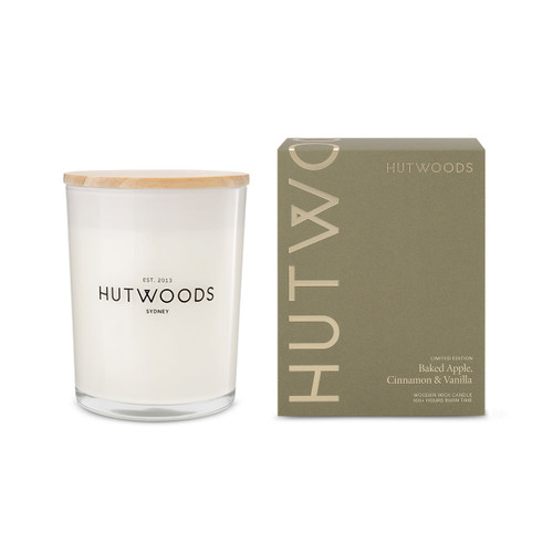 Hutwoods Baked Apple, Cinnamon & Vanilla Candle Large 100+ Hours Burn Time - The Gift Company