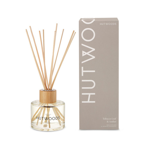 Hutwoods Tobacco Leaf & Amber Reed Diffuser 200mL - The Gift Company