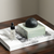 Black Lava Rock Stone Diffuser with Marble Base