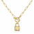 Mila Lock Toggle Necklace – Gold