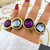 Viola Crystal Ring – Gold