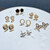 Sabine Crystal Stud Earrings – Gold