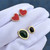 Cecily Heart Stud Earrings – Gold