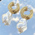 Chiara Pearl Hoop Earrings – Gold