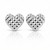 Camille Heart Stud Earrings – Silver
