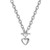 Thea Heart Pendant Necklace – Silver