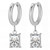 Audrey Crystal Hoop Earrings – Silver