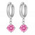 Beatrice Crystal Hoop Earrings – Silver