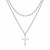 Sage Cross Pendant Necklace – Silver