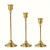 Set of 3 Vintage Metal Candle Holders for Home Decor