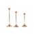 Set of 3 Vintage Metal Candle Holders for Home Decor