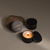 Hutwoods Vetiver, Leather & Cedarwood Black Travel Tin Candle Small 120g 25 Hours Burn Time lifestyle image 2