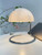 Retro Glass Table Lamp with Metal Mesh Shade