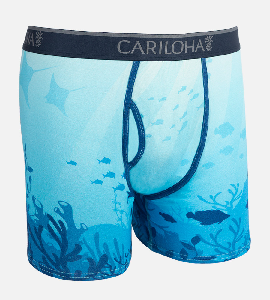 Bamboo Boxer Briefs - Deep Sea Silhouette