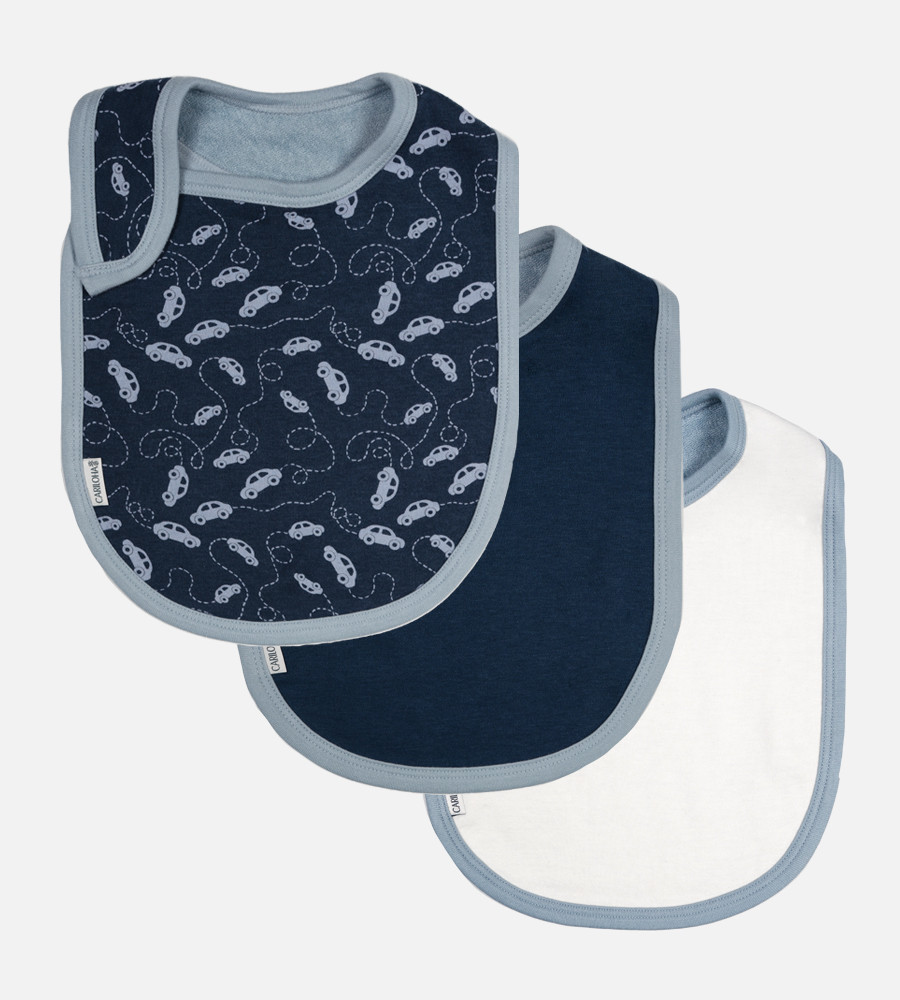 Bib (3-pack), Blue, Kids