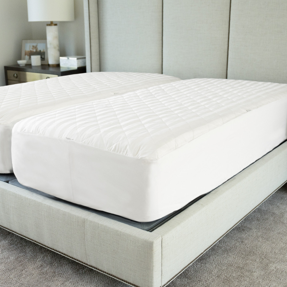 mattress protector on a bed