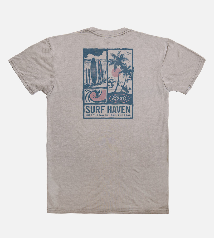 Bamboo Comfort Crew Tee - Surf Haven - Gray