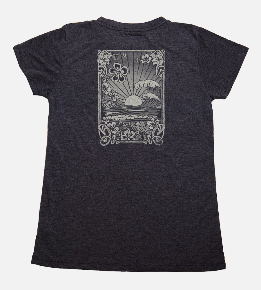 ◇typeservice◇ Ruffled Button TShirt Charcoal Dehen 1920 - Dark Charcoal Single Pocket Tee – Frances May