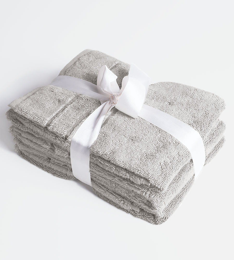 ACLEARTH® (Grey) Bamboo Wash Cloths (6 pc) Bamboo Face Cloth - 25 x 25 –  BABACLICK