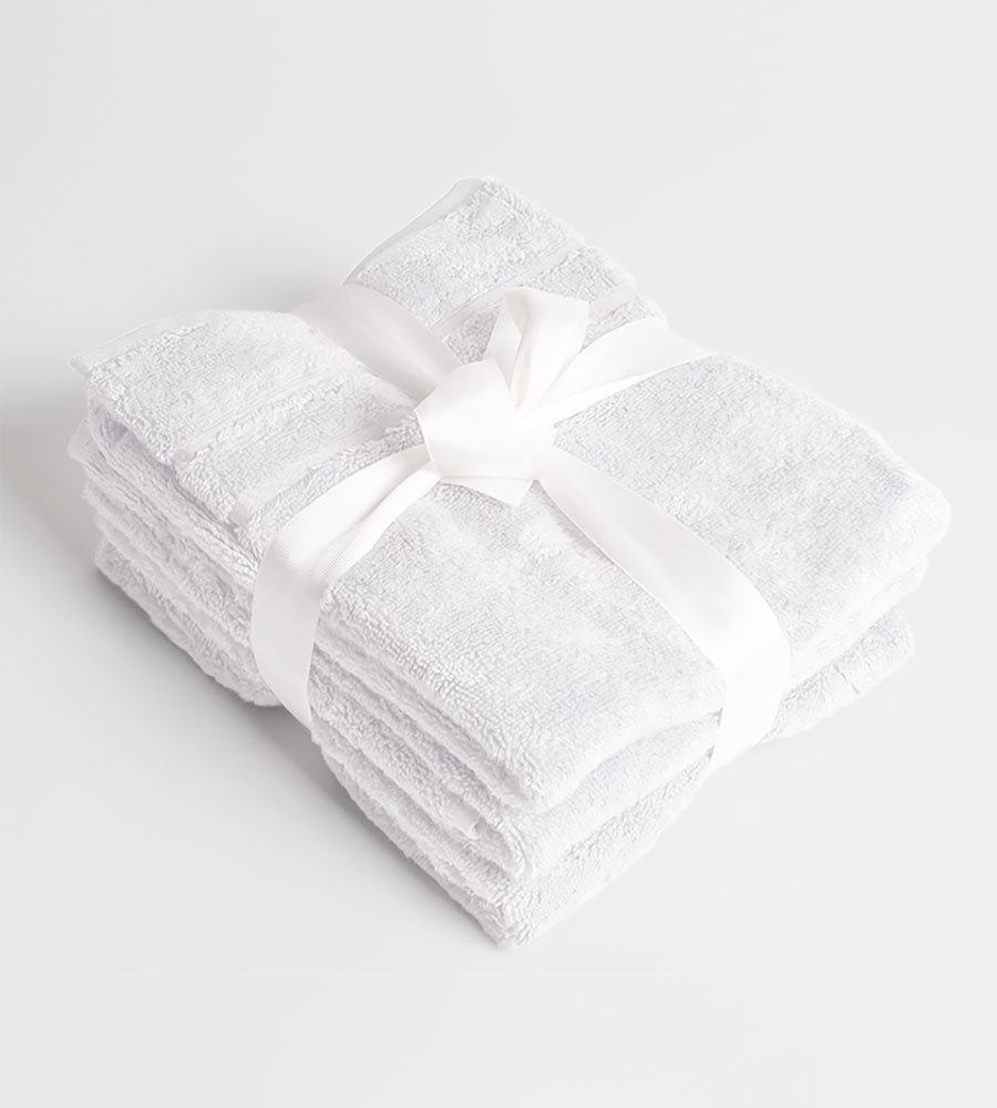 SUMMERMIA 12 Pack Bamboo Washcloths 13 x 13 Soft Wash Cloths for Your Face Towel, Wash Cloths for Your Body (White)