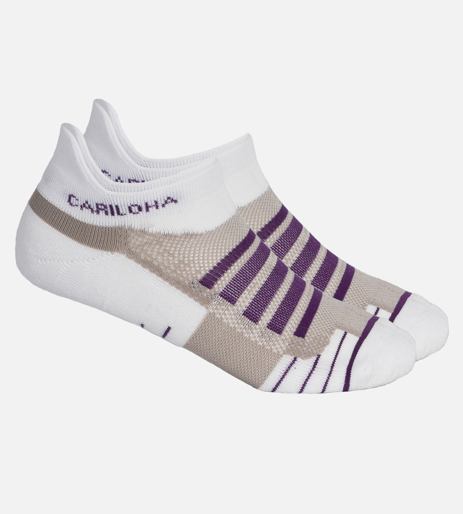 Bamboo Tab Athletic Sock - White/Orchid Bloom