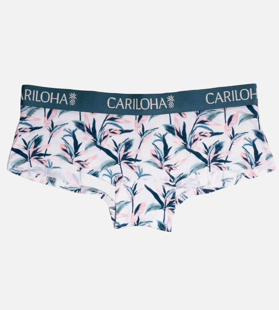 Bamboo Boyshort Brief - Caribbean Jade Print