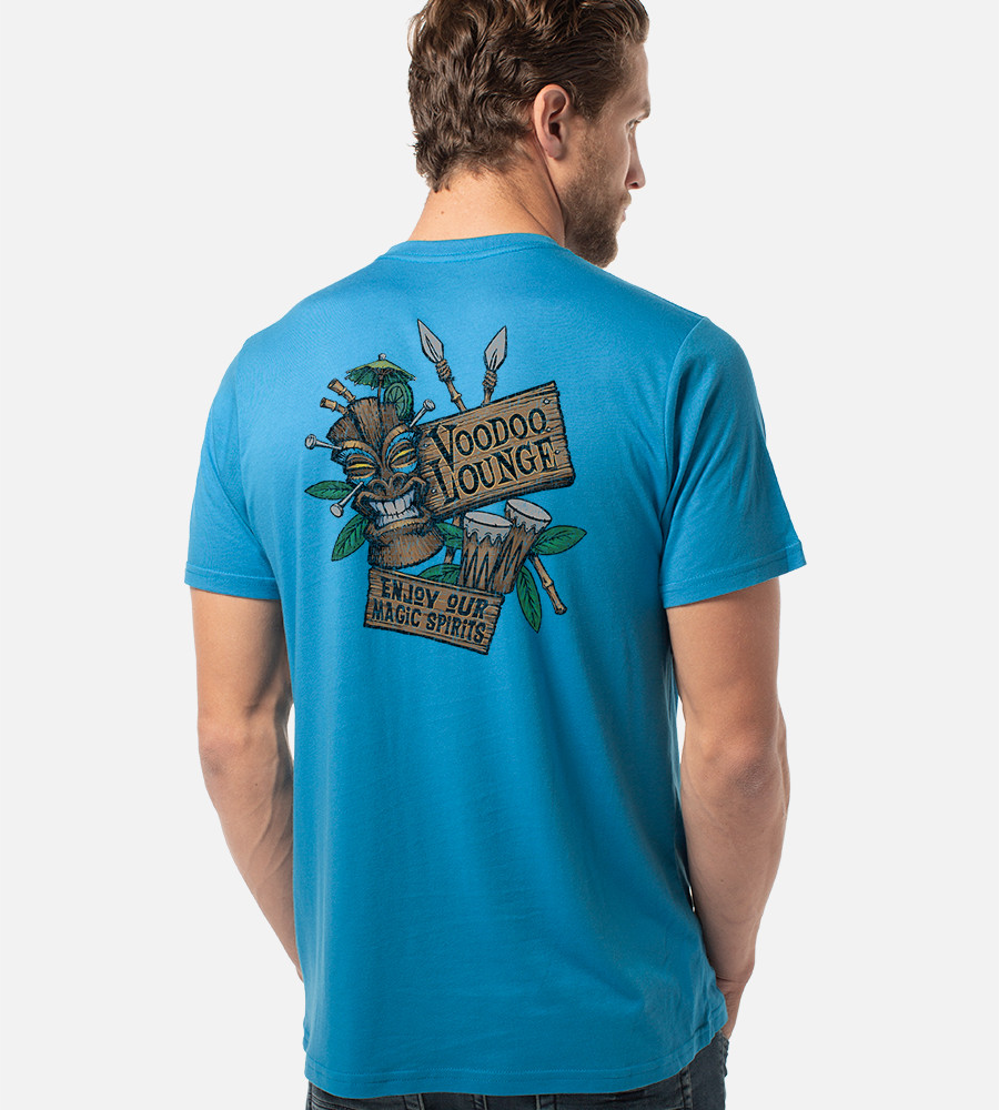 Bamboo Crew Tee - Voodoo Lounge - Caribbean Blue